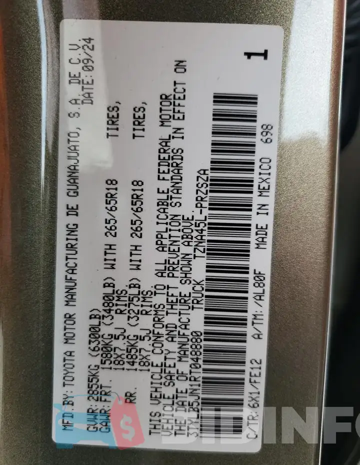 3TYLB5JN1RT048880 Photo# 12
