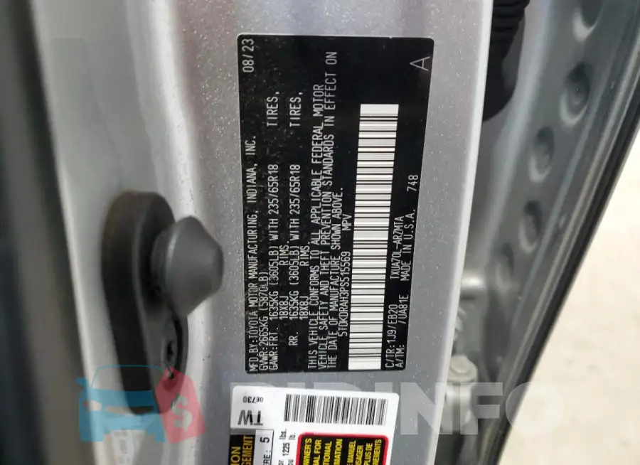 5TDKDRAH3PS515569 Photo# 13
