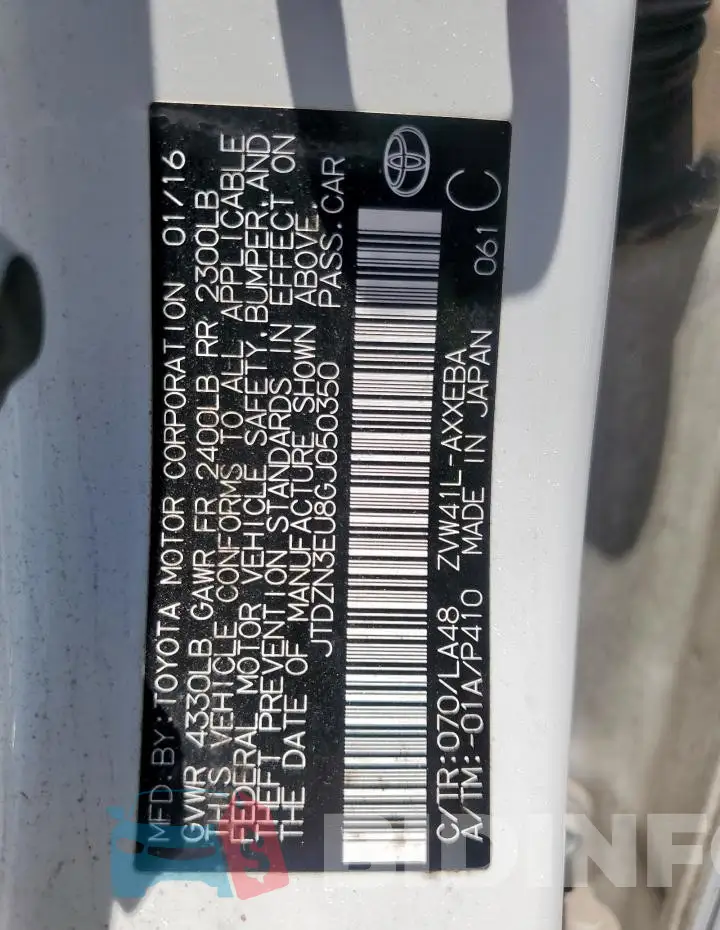 JTDZN3EU8GJ050350 Photo# 13