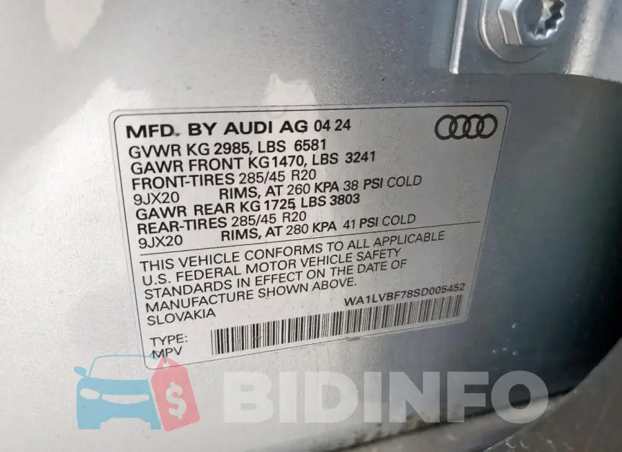 WA1LVBF78SD005452 Photo# 14