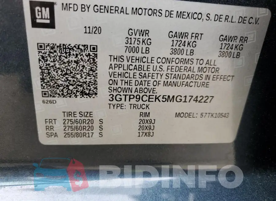 3GTP9CEK5MG174227 Photo# 12