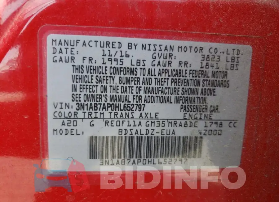3N1AB7AP0HL652797 Photo# 12