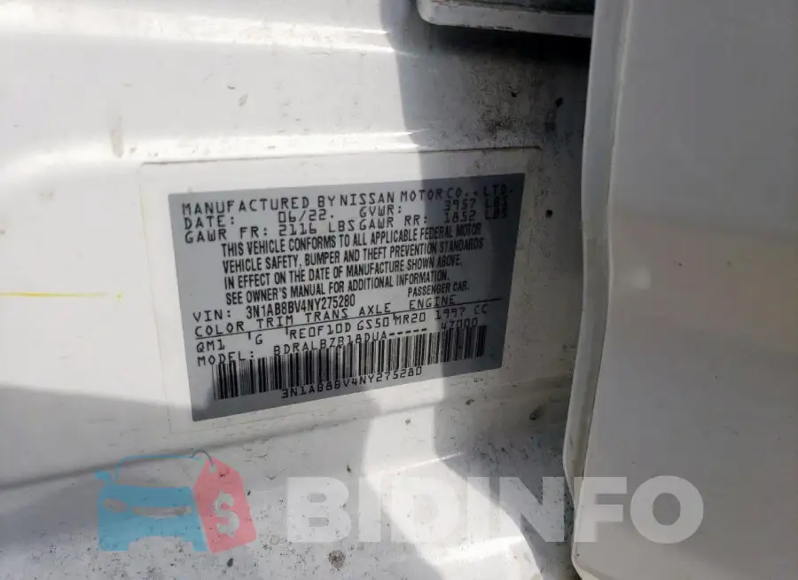3N1AB8BV4NY275280 Photo# 13