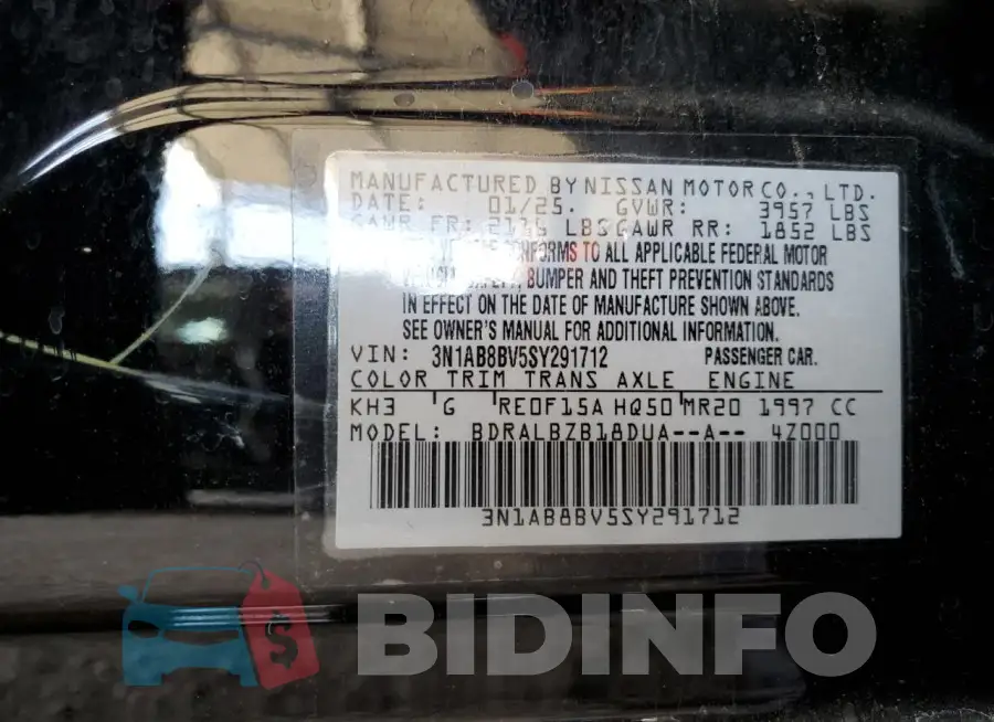 3N1AB8BV5SY291712 Photo# 12