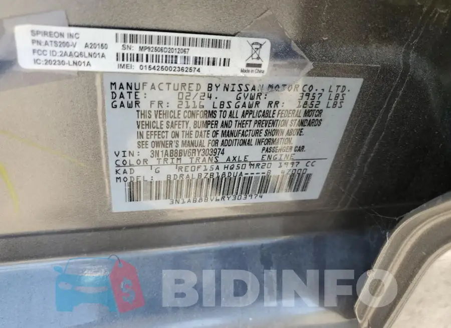3N1AB8BV6RY303974 Photo# 12