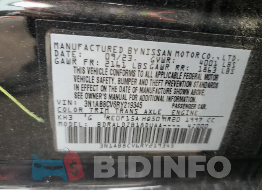 3N1AB8CV6RY219345 Photo# 12