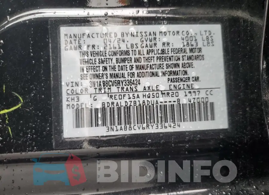 3N1AB8CV6RY336424 Photo# 12