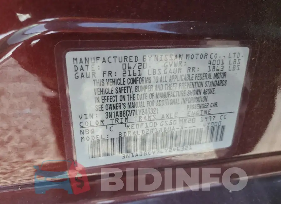 3N1AB8CV7LY246321 Photo# 13