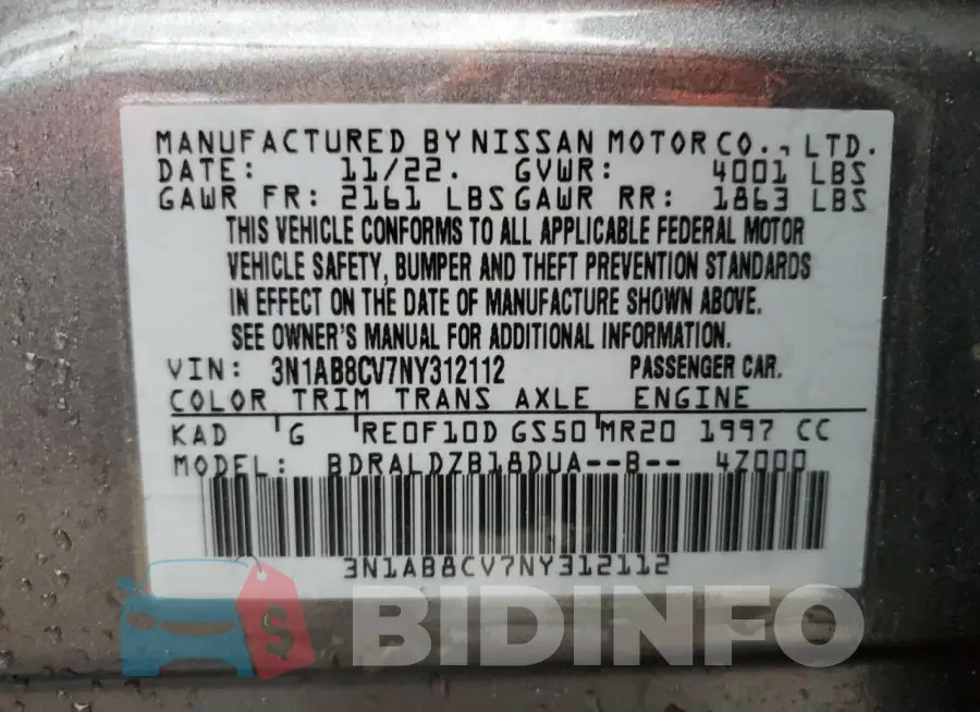 3N1AB8CV7NY312112 Photo# 13