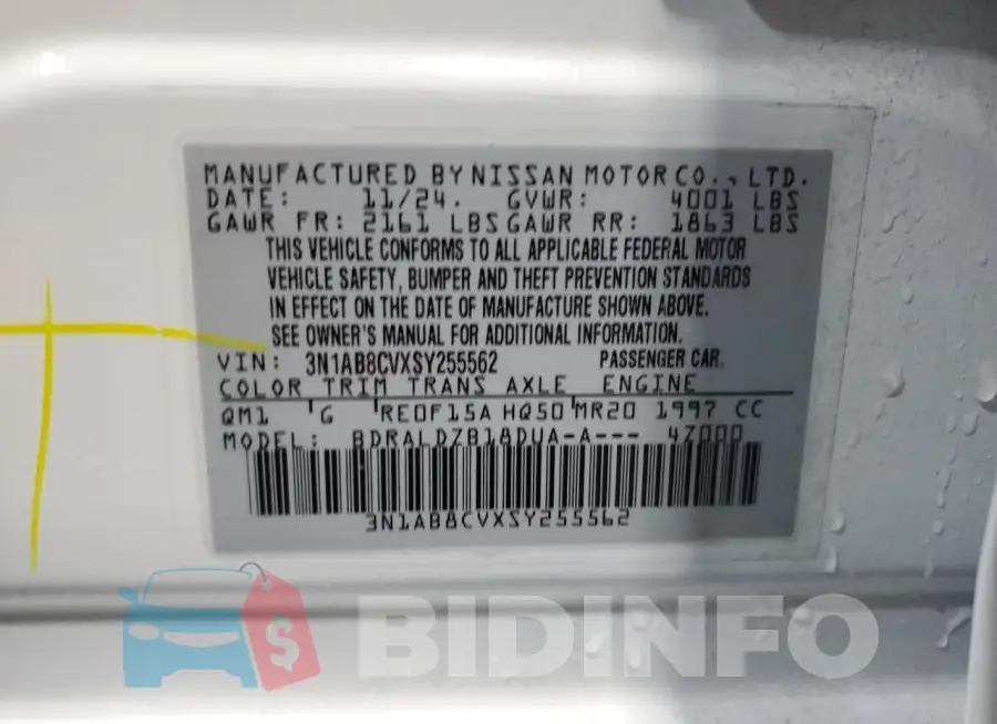 3N1AB8CVXSY255562 Photo# 12