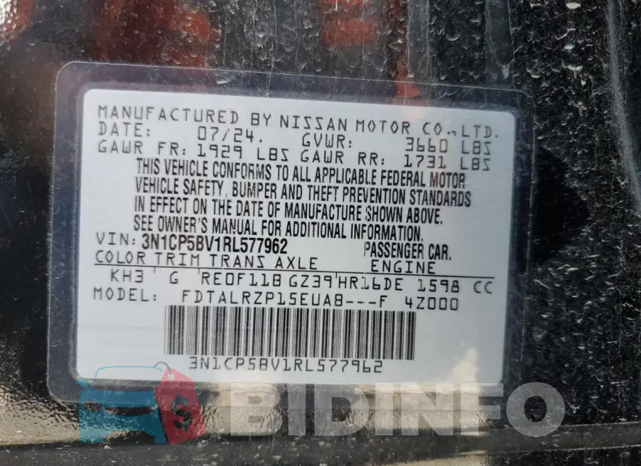 3N1CP5BV1RL577962 Photo# 13