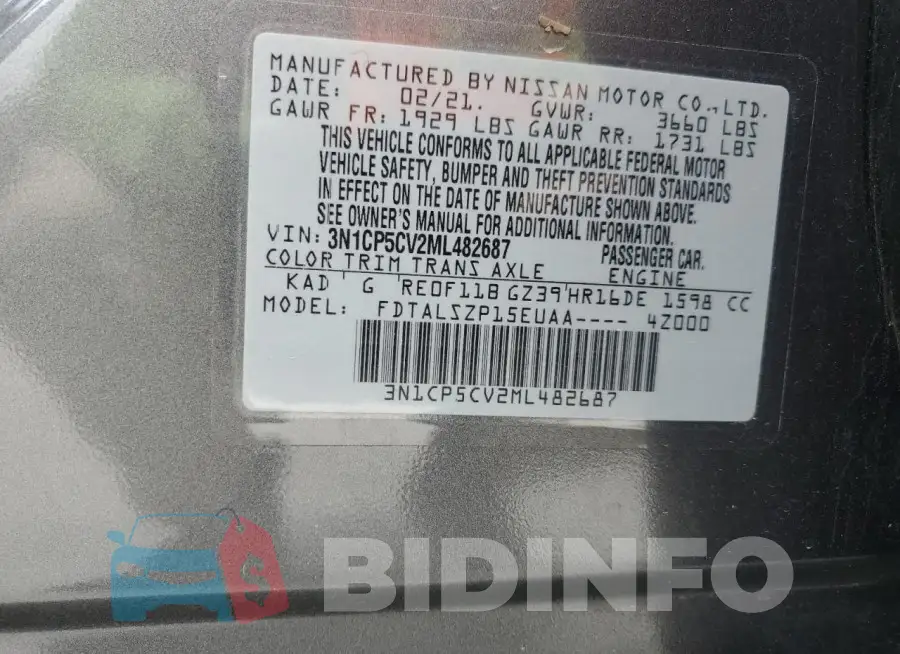 3N1CP5CV2ML482687 Photo# 13
