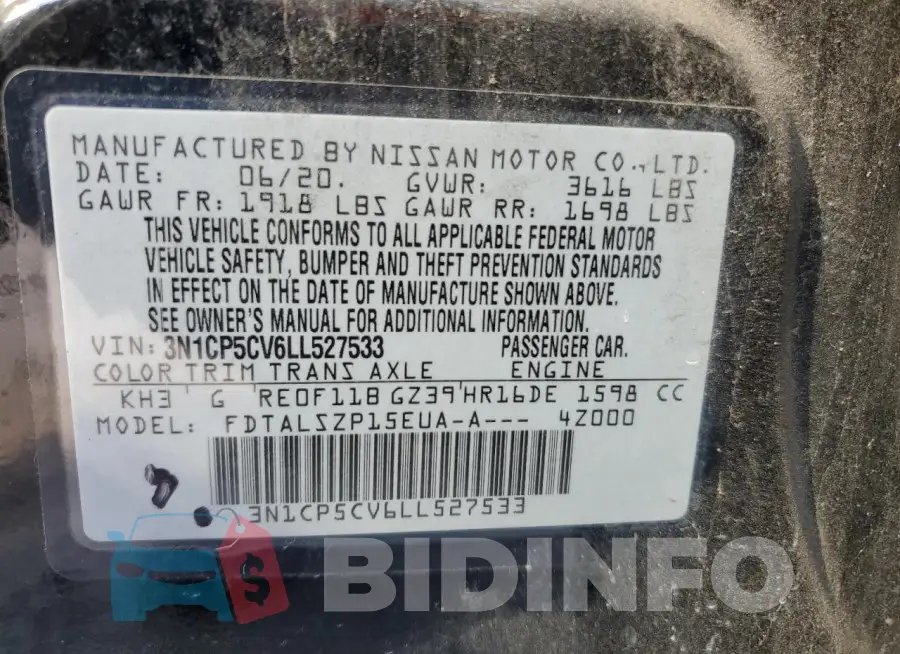 3N1CP5CV6LL527533 Photo# 12