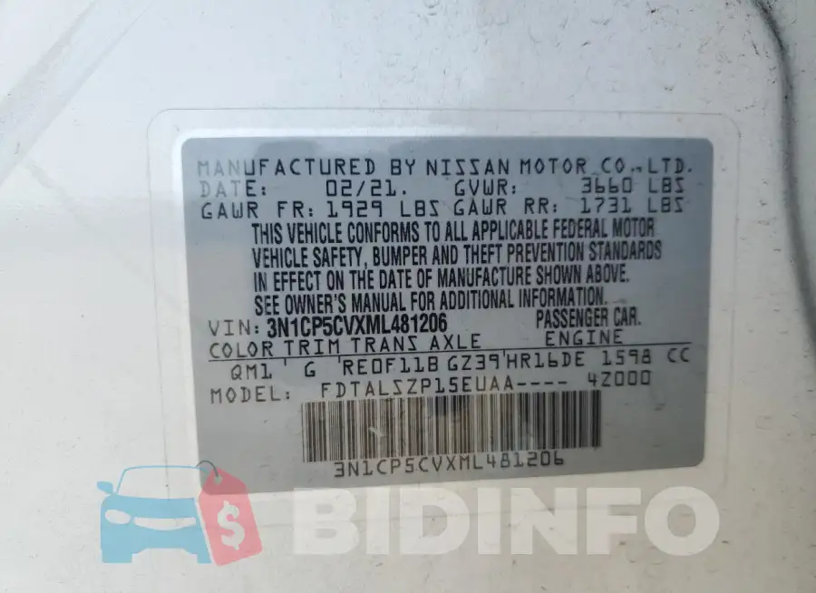 3N1CP5CVXML481206 Photo# 12