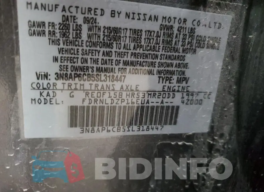 3N8AP6CB5SL318447 Photo# 13