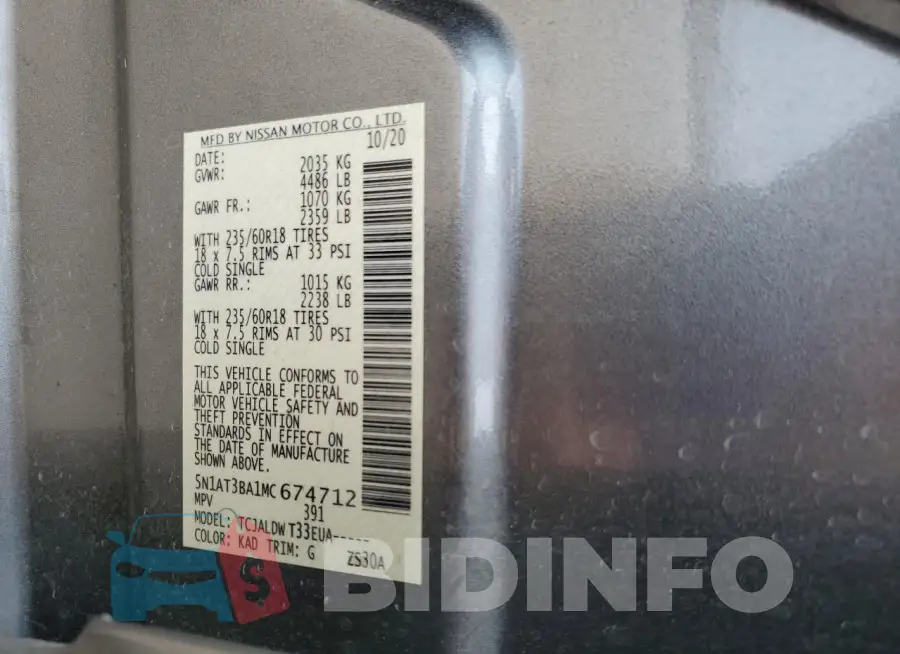 5N1AT3BA1MC674712 Photo# 12