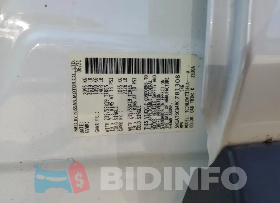 5N1AT3CB4MC781308 Photo# 13