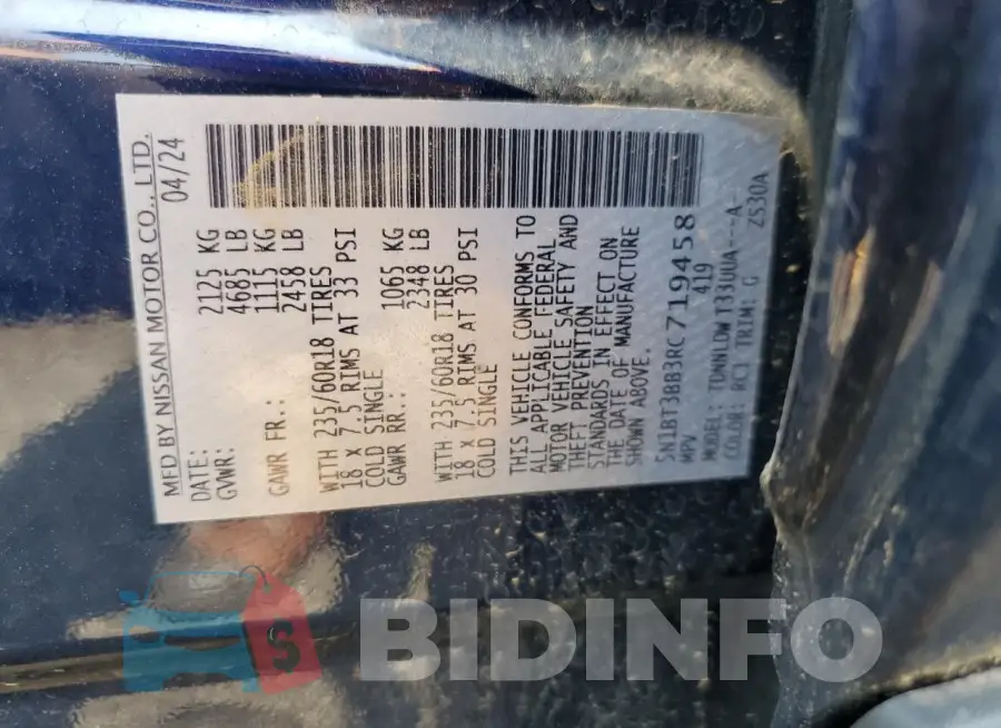 5N1BT3BB3RC719458 Photo# 13