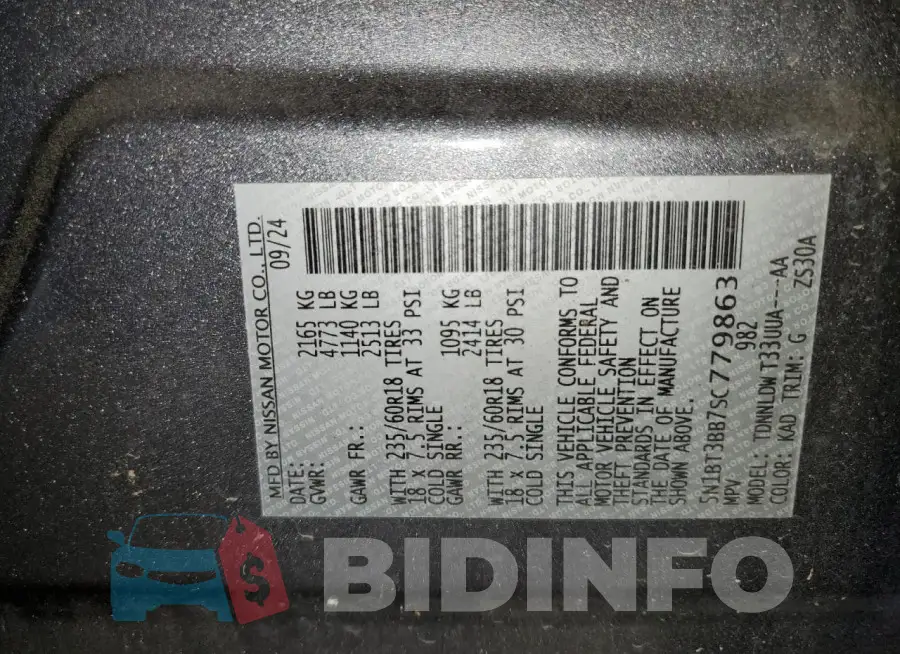5N1BT3BB7SC779863 Photo# 13