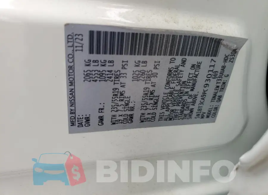 5N1BT3CA9PC930117 Photo# 14