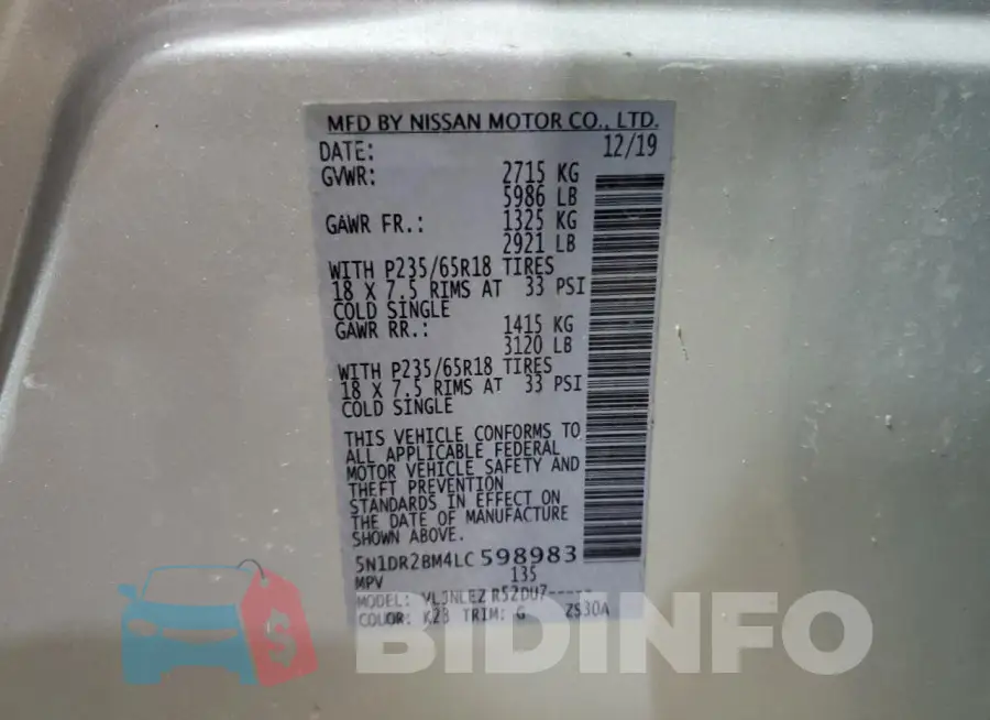 5N1DR2BM4LC598983 Photo# 13
