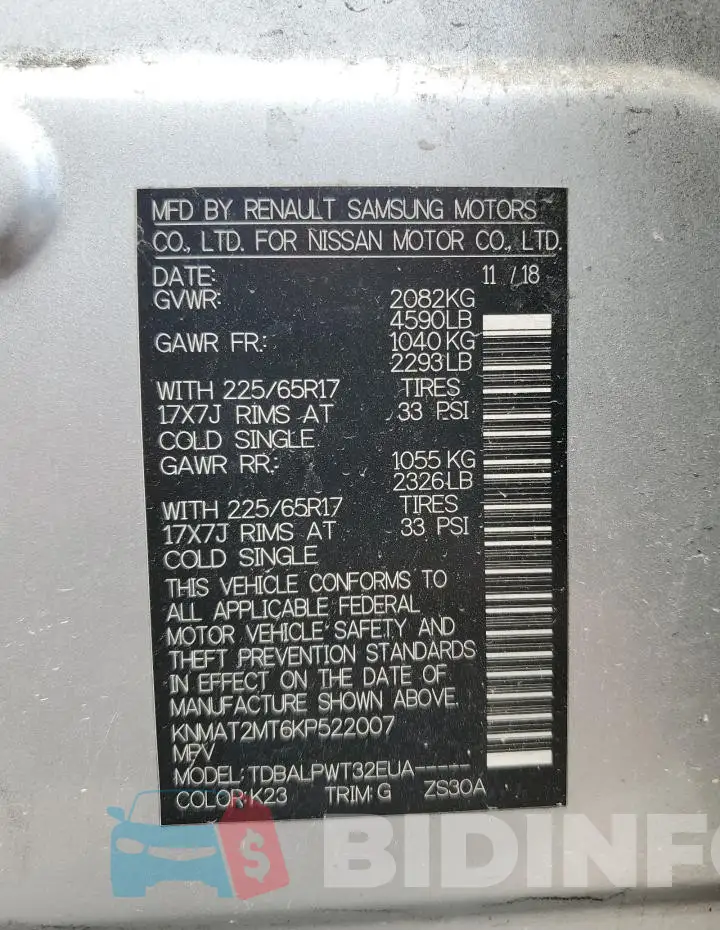 KNMAT2MT6KP522007 Photo# 13