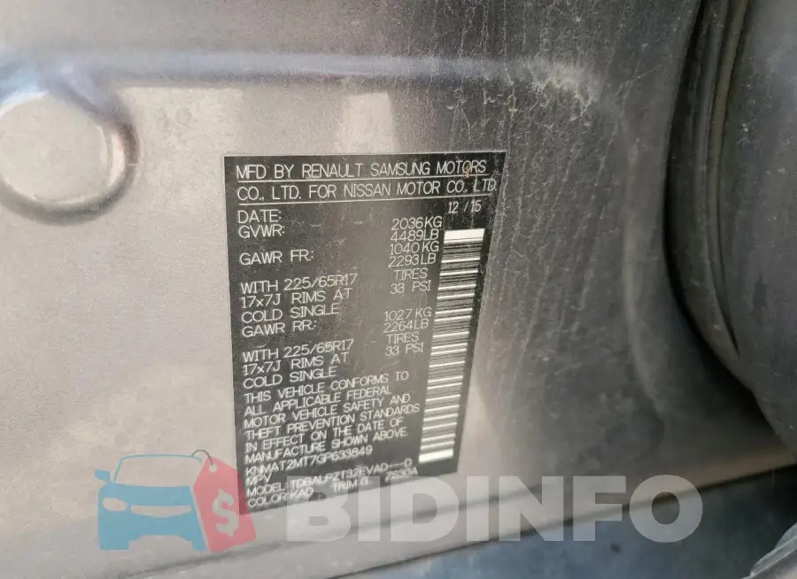KNMAT2MT7GP633849 Photo# 14