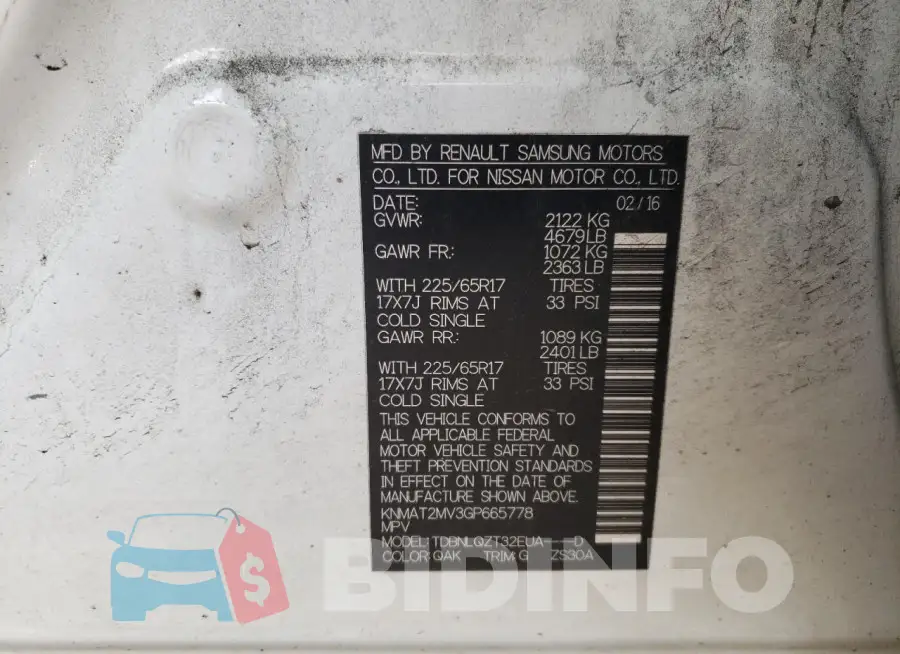 KNMAT2MV3GP665778 Photo# 13