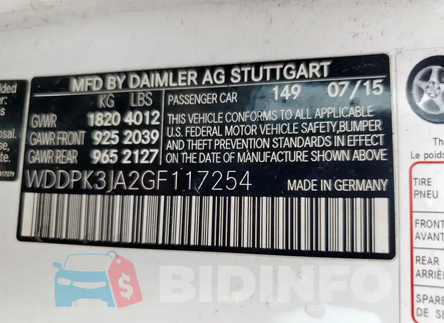 WDDPK3JA2GF117254 Photo# 12