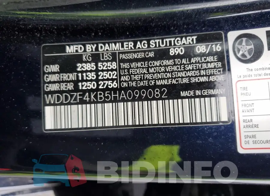 WDDZF4KB5HA099082 Photo# 12