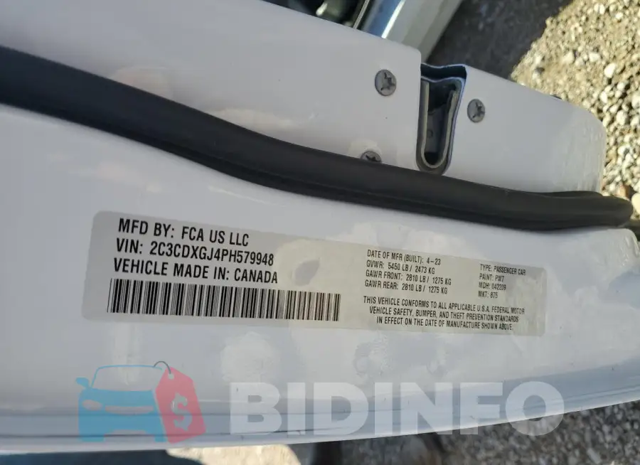 2C3CDXGJ4PH579948 Photo# 12