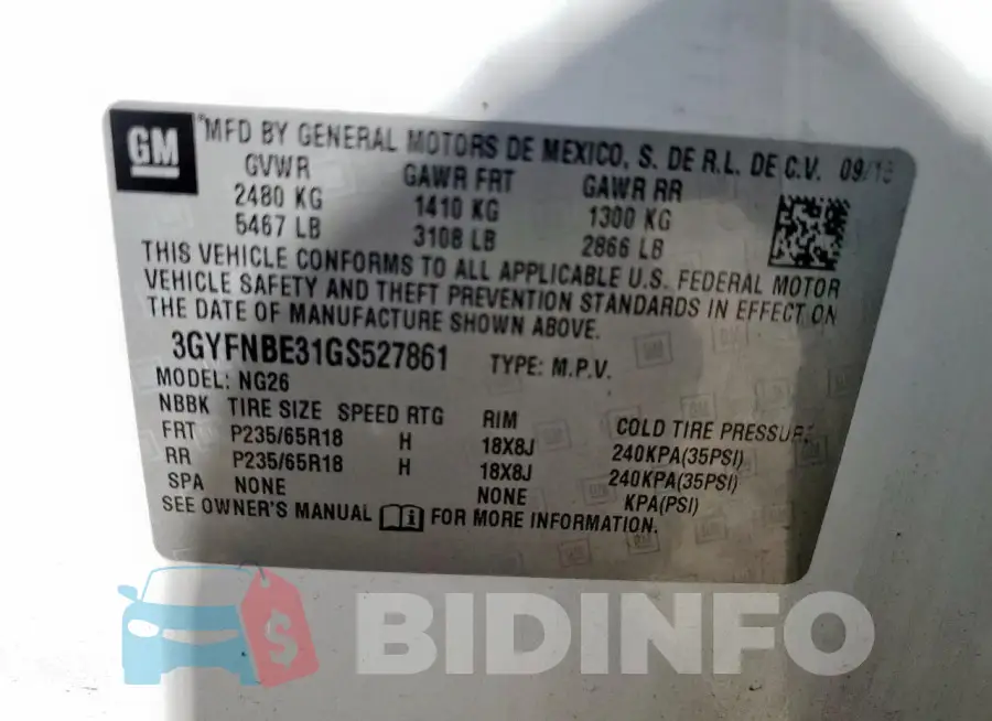 3GYFNBE31GS527861 Photo# 13