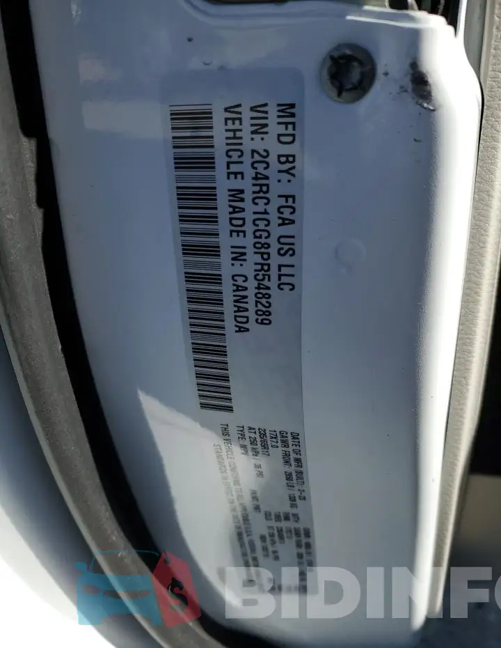 2C4RC1CG8PR548289 Photo# 12