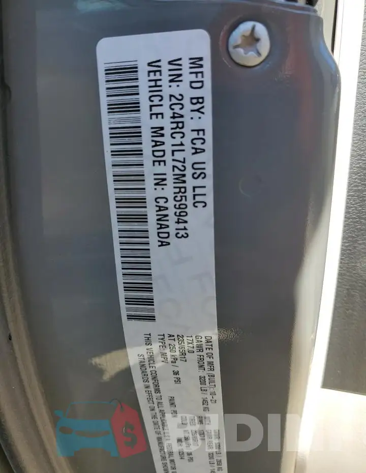 2C4RC1L72MR599413 Photo# 13