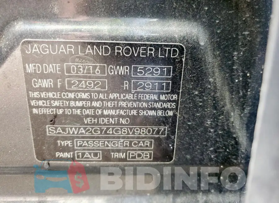 SAJWA2G74G8V98077 Photo# 12