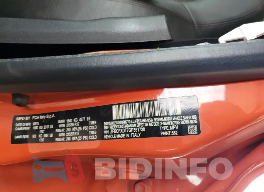 ZFBCFXDT7GP351730 Photo# 12