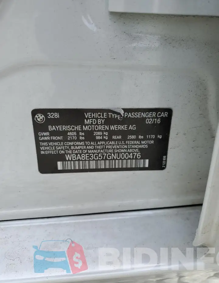 WBA8E3G57GNU00476 Photo# 12