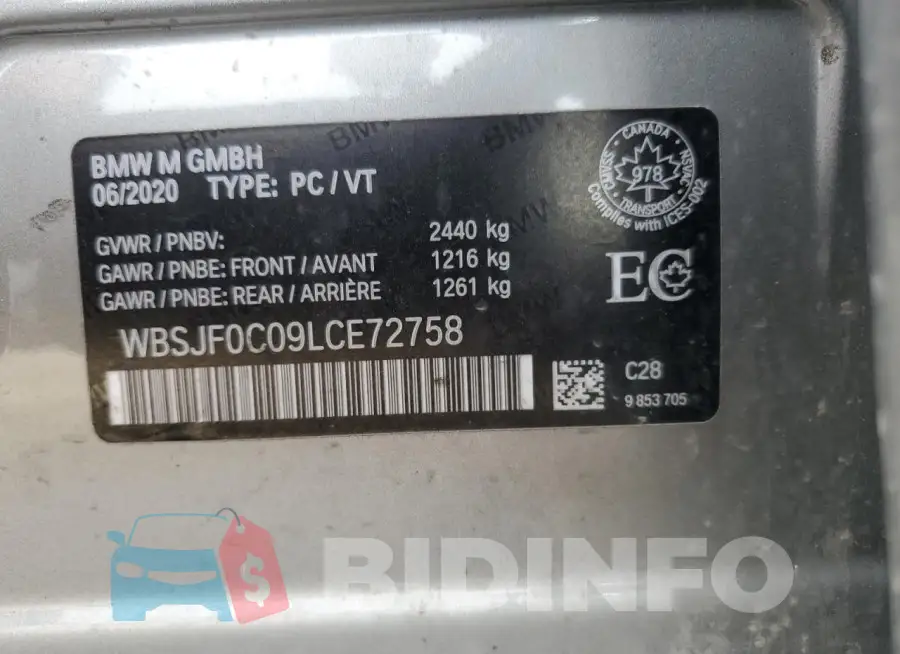 WBSJF0C09LCE72758 Photo# 12