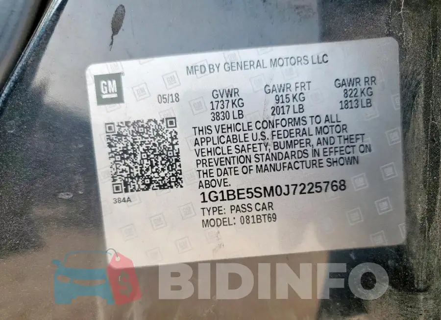 1G1BE5SM0J7225768 Photo# 13
