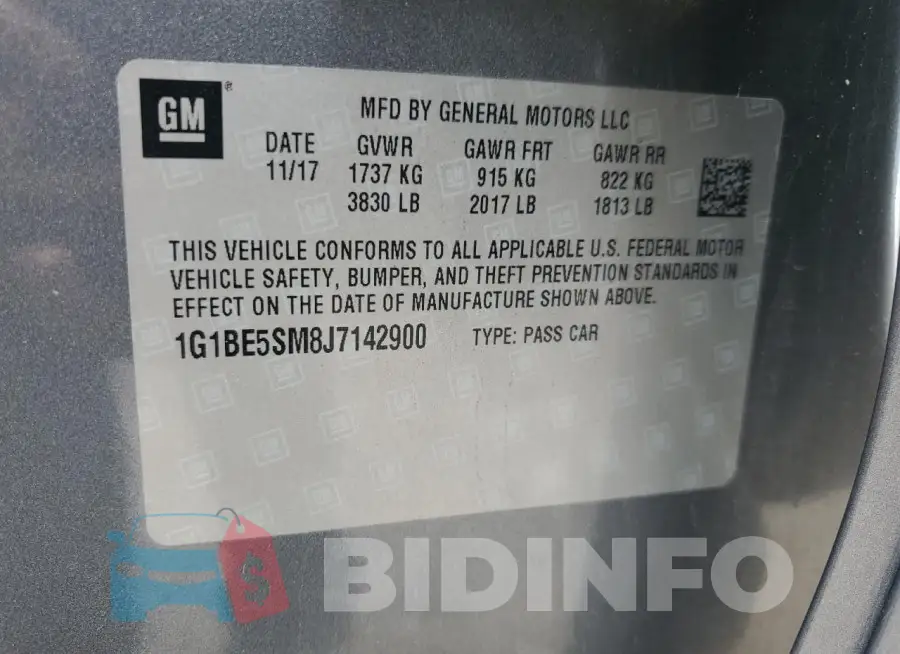 1G1BE5SM8J7142900 Photo# 13