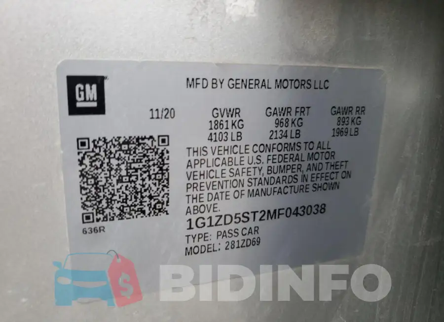 1G1ZD5ST2MF043038 Photo# 12