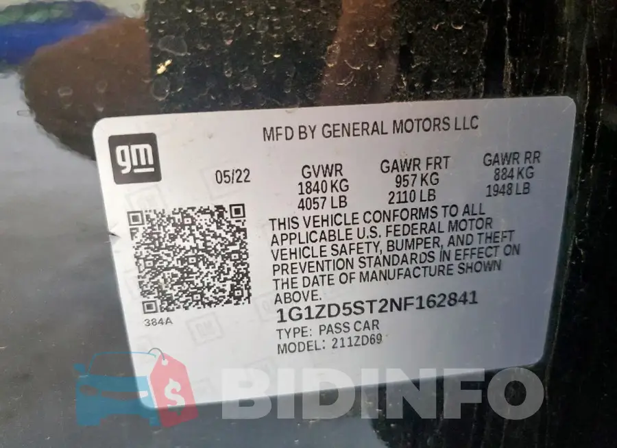 1G1ZD5ST2NF162841 Photo# 12