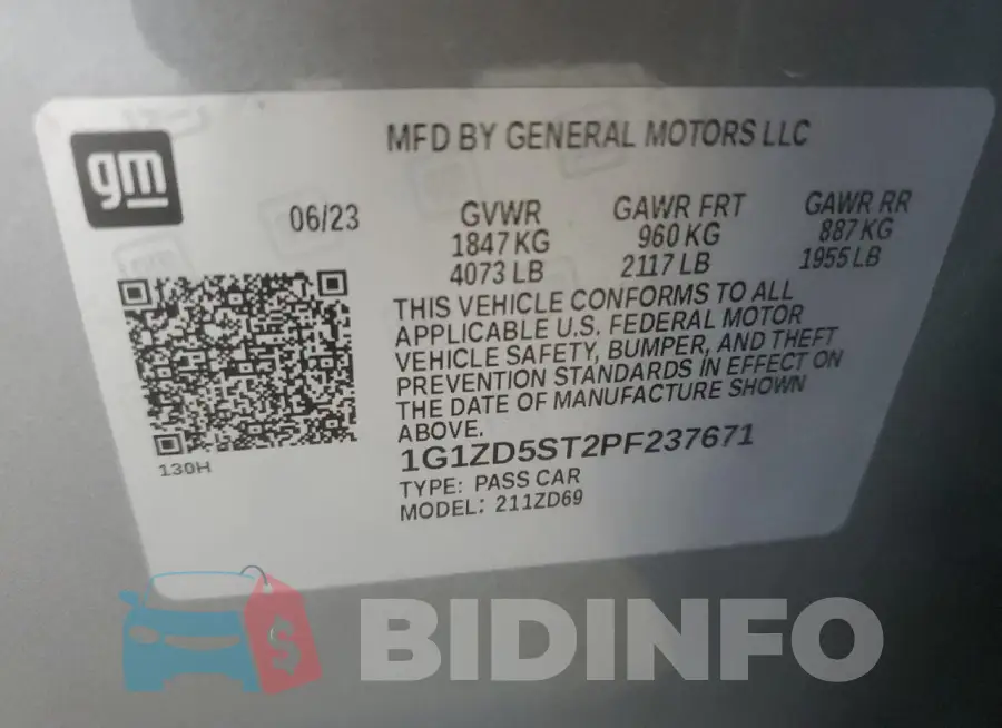 1G1ZD5ST2PF237671 Photo# 12