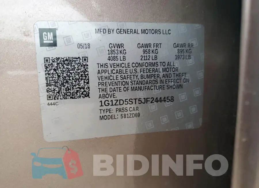 1G1ZD5ST5JF244458 Photo# 12