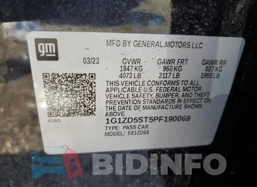 1G1ZD5ST5PF190068 Photo# 12