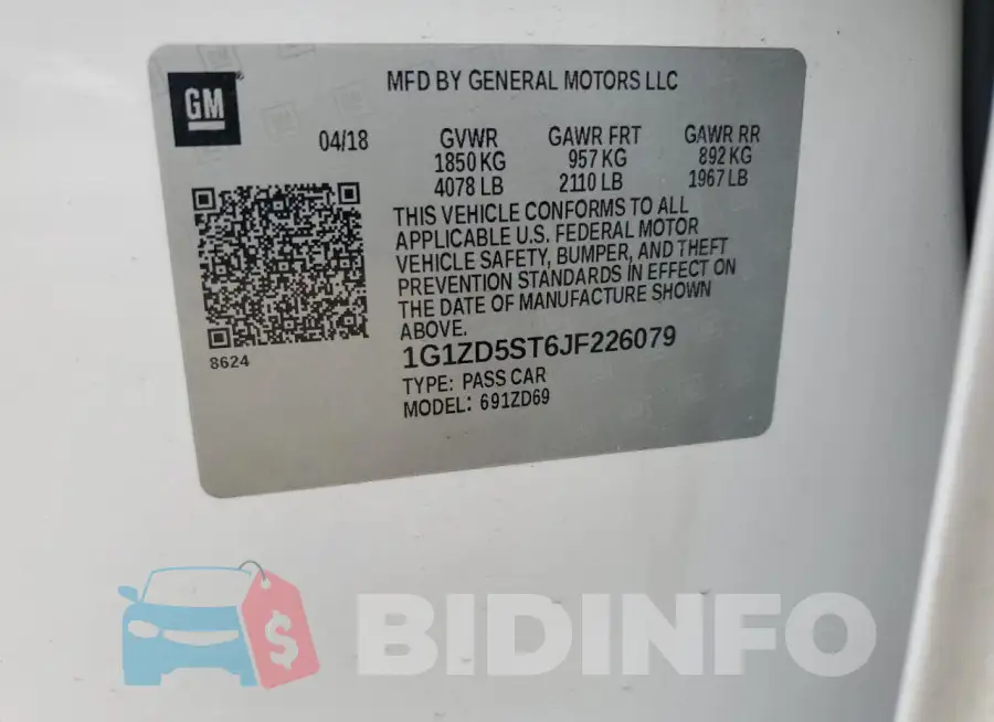 1G1ZD5ST6JF226079 Photo# 12