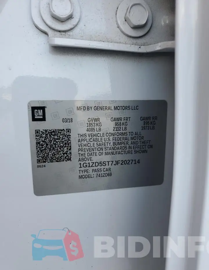 1G1ZD5ST7JF202714 Photo# 13