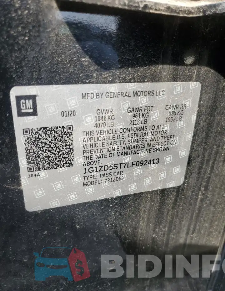 1G1ZD5ST7LF092413 Photo# 12