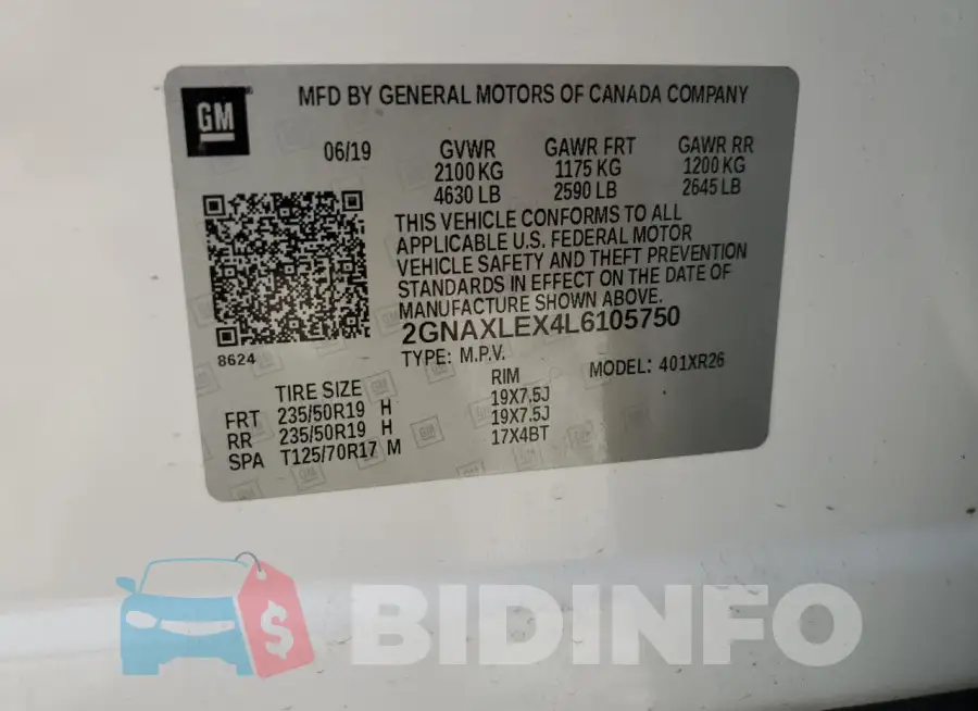 2GNAXLEX4L6105750 Photo# 12