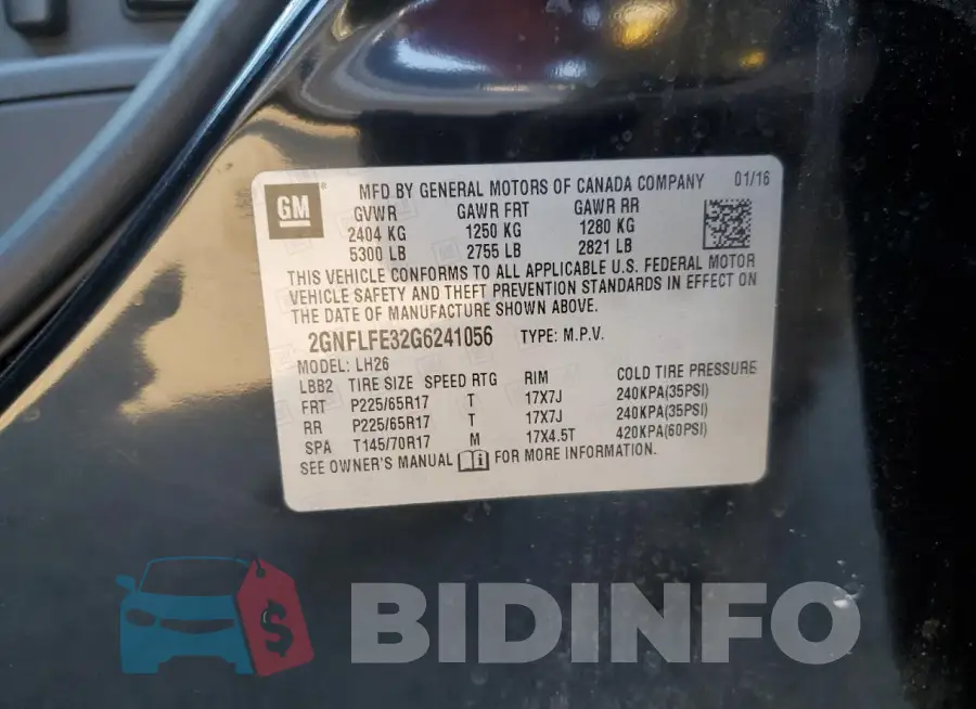 2GNFLFE32G6241056 Photo# 13